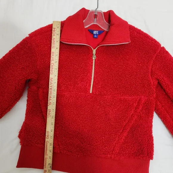 Cozy JoyLab Red 3/4 Sherpa Pullover Top (Sz S) - Picture 6 of 8